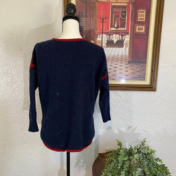 J. Crew ~ Wool Dark Blue Sweater ~ Size XS - Picture 3 of 5